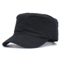 Black Flat Top Hat w/logo