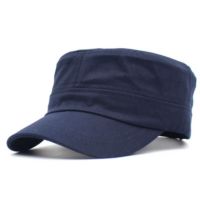 Dark Blue Flat Top Hat w/logo