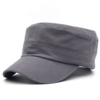 Gray Flat Top Hat w/logo